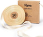 Ivory Satin Ribbon 7/8 Inch x 50 Yards Double-Faced Polyester Cream Ribbons for Christmas Gift Wrapping Bows Crafts Floral Bouquet Wedding Invitations