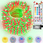 164FT 500LED Christmas Lights Color Changing, 35 Colors String Lights with Remote Timer, Waterproof Twinkle Fairy Light Clear Wire for Bedroom Indoor Outdoor Holiday Wedding Party Xmas Tree