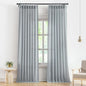 Vision Home Blue Fog Pinch Pleated Semi Sheer Curtains Textured Linen Blended Light Filtering Window Curtains 120 inch for Living Room Bedroom Pinch Pleat Drapes with Hooks 10ft 2 Panels 40" Wx120 L