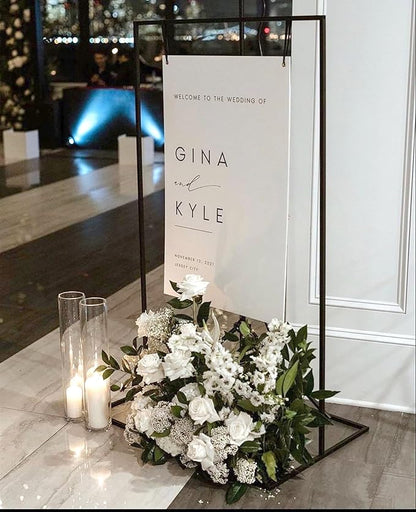 Welcome Wedding Sign Personalized, Personalized Wedding Welcome Sign Minimalist Modern