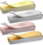 Polymer Material Reusable Napkin Band, Glue-Free Tear-Proof Water Resistant Oil-Proof Napkin Bands Set of 200(Assorted 4 Front Colors and Back Silver), 6 Adjustable Sizes Napkin Rings