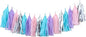 Fonder Mols Mermaid Tassel Garland Tissue Paper Birthday Banner for Under The Sea themed All Events & Parties Occasions Decorations A12