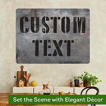 Custom Sign, Custom Street Sign, 11 Font Colors, 13 Font Styles, 4 Hole Options, 22 Sizes, 36x48 Inches, Rust Free DiBound, Fade Resistant, Made in USA by My Sign Center (Grunge Metal)