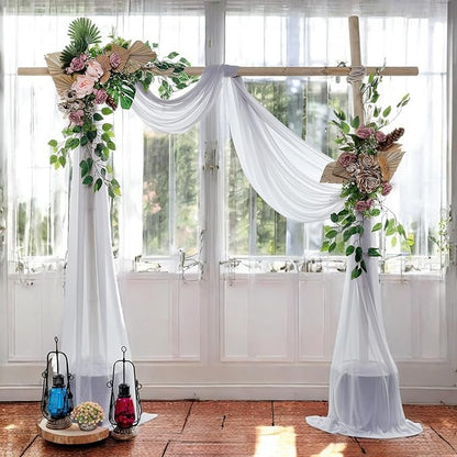 MDS Halloween Chiffon Draping Fabric - 1 Panel, 30" Wide x 50ft Long - Sheer Spooky Arbor & Canopy Drapery for Haunted House Backdrops, Party Ceilings, DIY Costumes & Themed Events - Cool Gray