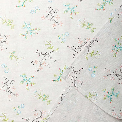 Pastoral Square Tablecloth - 52 x 52 Inch - Beige Linen Table Cloth - Washable Table Cover with Dust-Proof Wrinkle Resistant for Restaurant, Picnic, Bistro, Indoor and Outdoor Dining, Gardenia