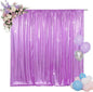 SquarePie Sequin Backdrop Less Transparent Background Sparkly Curtain for Wedding Party 10FT x 10FT Lavender