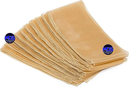 MDS Pack of 125 PCS Organza Chair Sashes Wider Dining Chair Bows Ribbon Tie Back for Wedding Party Birthday Bridal Shower Reception Event Banquet Home Chair Cover Decoration - Champagne Gold