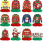 12Pcs Christmas Ugly Sweater Party Decorations Ugly Sweaters Honeycomb Centerpieces Xmas Table Topper Christmas Table Centerpieces for Merry Christmas Winter Holidays Party Supplies