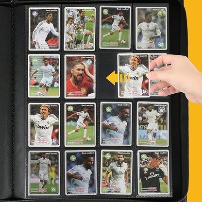 Premium Ringless Trading Card Binder - 1024 Capacity, 16 Side-Loading Pockets per Page, Archival Quality Protection & Anti-Slip Spine for TCG, MTG, Sports Cards (Gray)