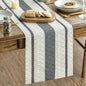 Artoid Mode Dark Grey Farmhouse Woven Rustic Table Runner, Seasonal Holiday Hollow Kitchen Dining Table Decoration for Home Party Decor 12x108 Inch