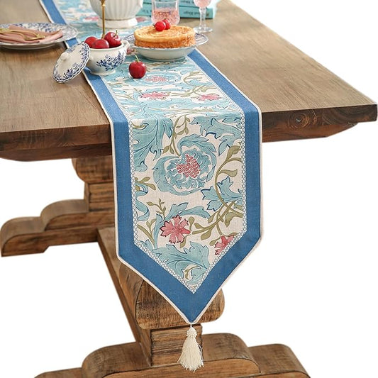 patdrea Linen Leopard Animal Table Runner Farmhouse for Home Kitchen Dining Decor Parties Family Dinners Christmas 12 x 87