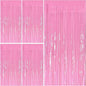 Pink Party Streamers Foil Fringe Backdrop Curtains Tinsel Streamers Birthday Party Decorations Fringe Backdrop for Birthday Party Graduation Bridal Shower