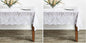 Juvale Rectangular Lace Tablecloth - White Lace, 54 x 72 in Vintage Floral Scalloped Polyester - Wedding & Tea Party Table Cloth & Baby Shower Tablecloth (Pack of 2)