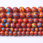 Red Yellow Blue Peacock Turquoise Stone Beads Gemstone Round Crystal Energy Jade Beads Stone Beads for Jewelry Making DIY Bracelet Necklace Jewelry Making 1 Strand 15.5inch 31PCS 12MM