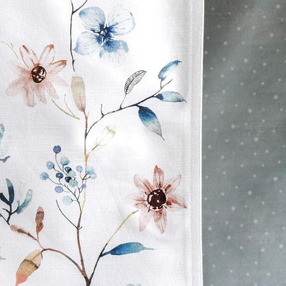 Maison d' Hermine Table Runner 100% Cotton Double Layer Table Runners 72 inches Long for Thanksgiving Christmas Decorations Home Kitchen Dining Party Wedding (Ice Florals, 14.5" x 72")