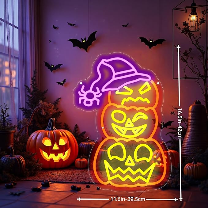 Halloween Pumpkin Patch Sign Pumpkin Halloween Patches Thanksgiving Decor Spider Sign Farmhouse Fall Decor For Front Porch for Table Home Kitchen Bedroom Living Room Bar Pub Club Party