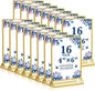 Gold Acrylic Sign Holder 4x6, 16 Pack Wedding Gold Frame Table Number Holders Vertical, Clear Picture Frames Flyer Stands Tables Menu Holder, Double Photo Paper Display Holder for Party, Home, Office