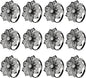 KPOSIYA Flower Napkin Rings Holder Metal Black Napkin Rings Set of 12 for Wedding Party Holiday Banquet Christmas Dinner Delicate Serviette Buckles Decor Favor (12, Black)