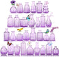 Glass Bud Vases in Bulk Set of 30 Pcs,Small Glass Vases for Flowers as Wedding Centerpieces for Tables,Clear Flower Vases Suitble for Wedding Decorations,Home Decor (Light Purple, 30 pcs)