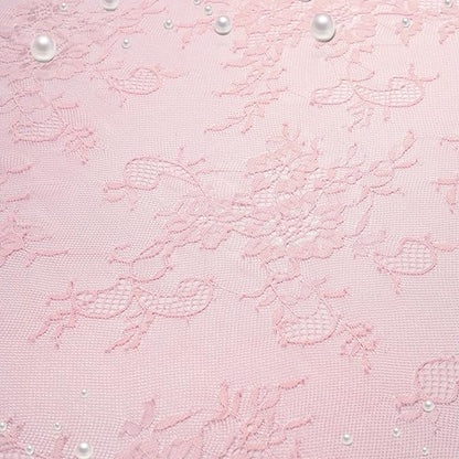 LuoluoHouse Pink Lace Table Cloth 60x120inch 2Pcs for Decorations Wedding Baby Shower