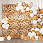 24PCS Champagne Shimmer Wall Backdrop, Laser Square Sequin Photo Backdrops Panel, Glitter Wall Background for Birthdays, Weddings, Christmas, Engagements, Disco Bachelorette Party Decoration (4FTx6FT)