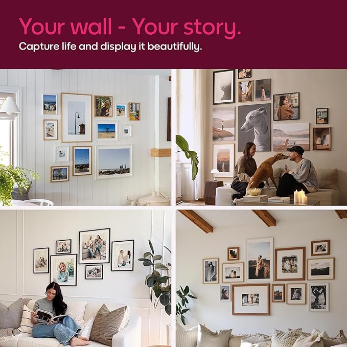 Mixtiles Official - Custom Photo Tiles - Personalized Printed Photos - Magnetic Wall Frames - Adhesive Sticker, No Nails - Various Sizes and Frames - wild-visual-7-Tile - Black Frame