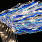 100 Pcs Wedding Wands Ribbon with 3 Colorful Flashing Modes, Light up LED Silk Fairy Wands, Glow Lace Stick with Bells for Wedding Reception, Graduation, New Year, Birthday Party (Blue)