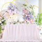 QueenDream Iridescent White Sequin Tablecloth 60 x102 Inch Mermaid Rectangle Tablecloth Overlay for Wedding Birthday Parties Decorations