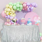 SquarePie Sequin Tablecloth 50 x 72 Inch Silver Sparkly Table Cloth for Wedding Party Decoration