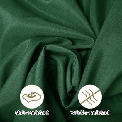 Ascoza 2pack 132 Inch Hunter Round Tablecloth in Washable Polyester Fabric for Wedding/Banquet/Restaurant/Parties
