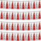 4P Red Silver Foil Fringe Metallic Tassel Streamers Banner Tassel Garland for Parade Floats, Graduation, Wedding, Birthday, Halloween, Christmas, Bridal/Baby Shower Party Decorations