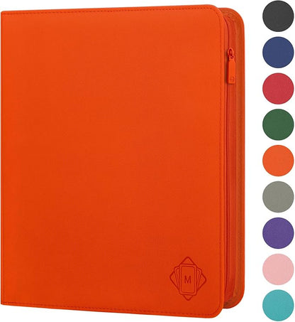 Premium Card Binder 12 Pocket for 720 Pockets Trading Card Binder, PU Zipper Card Collection Album, Sturdy Side-Loading Card Book Holder for MTG, TCG, Game Cards, Sports Cards