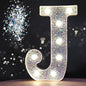 Pooqla Light Up Letters, LED Marquee Letters for Silver Birthday Decorations, Battery Powered Night Light Teenager Girl Room Decor, Gift for Girls Boys Wedding Bedroom Christmas Party Decor, Letter J
