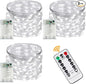 3 Pack Fairy Lights Battery Operated with Remote Control Timer, 26 FT 80 LED String Lights Outdoor Indoor, 8 Mode Twinkle Lights for Christmas Party Wedding Birthday Bedroom Décor (Cool White)