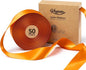 Satin Ribbon 1-1/2 Inch x 50 Yards Double-Faced Ginger Polyester Ribbons for Crafts Flower Bouquet Gift Wrapping Wedding Invitation