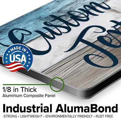 Custom Sign, Custom Street Sign, 11 Font Colors, 13 Font Styles, 4 Hole Options, 22 Sizes, 7x10 Inches, Rust Free DiBound, Fade Resistant, Made in USA by My Sign Center (Coastal)