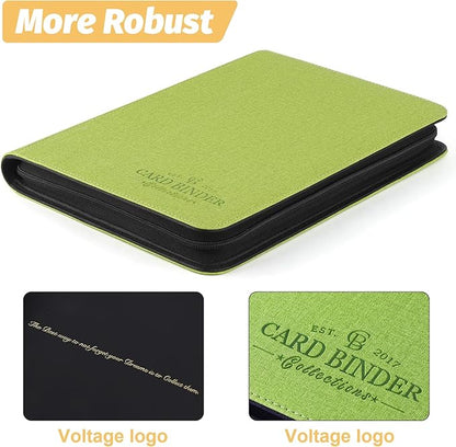 Trading Card Binder, Card Collection Binder Album Folder with 540 Side Loading Pockets, 9 Pocket Trading Card Album Folder for TGC,MTG, Baseball Cards, Yugioh(Green)