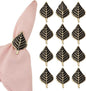 Set of 12 Rooster Napkin Rings for Farmhouse Decor | Premium Metal Leaf Dinnerware Napkin Holders | Thanksgiving, Christmas, and Easter Table Setting (Antique Gold) - ALPHA Living HOME