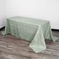 YOUR CHAIR COVERS - 90 x 132 inch Rectangular Crinkle Taffeta Tablecloth - Sage, Rectangle Table Linens for 6 ft Rectangular Tables, Wedding Crushed Table Cloth
