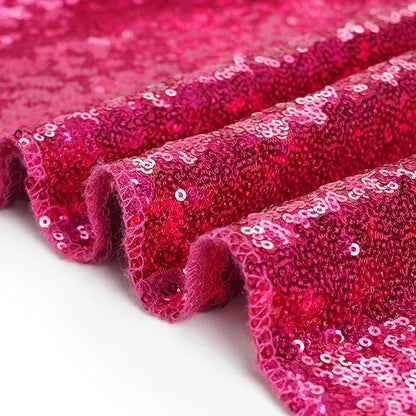 Eternal Beauty Hot Pink Sequin Backdrop, 10x10 Ft Glitter Background Curtains for Shimmer Photography Party Wedding Birthday Back Drop Decor
