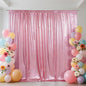 SquarePie Sequin Backdrop Curtain Not See Through Thick Glitter Background for Party 7FT x 7FT Fuchsia Pink
