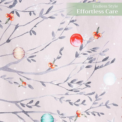 Maison d' Hermine Table Runner 100% Cotton Single Layer Table Runners 108 inches Long for Thanksgiving Christmas Decorations Home Kitchen Dining Party Wedding (Fairy Christmas, 14.5" x 108")