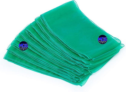 MDS Pack of 25 PCS Organza Chair Sashes Wider Dining Chair Bows Ribbon Tie Back for Wedding Party Birthday Bridal Shower Reception Event Banquet Home Chair Cover Decoration - Green