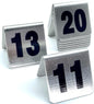 10 Pcs Metal Place Cards Stackable Tent Style Table Numbers，Place Card Holders for Celebration Wedding Party Restaurants Cafes Bars Gatherings meeting Room Board Game Serial (Small 11-20, Black)