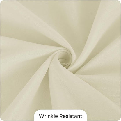Fitable 8 Pack Table Cloth Rectangle Table: Stain and Wrinkle Resistant Tablecloth Rectangular, Washable Polyester Tablecloths for Wedding Party Dining Banquet Event Catering(Ivory, 70x108 Inch)