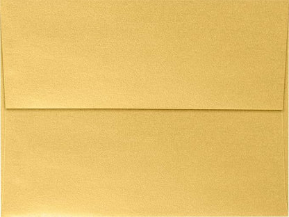 LUXPaper A7 Invitation Envelopes | Peel & Press | 5 1/4" x 7 1/4" | Gold Metallic | 80lb. Text | 250 Qty