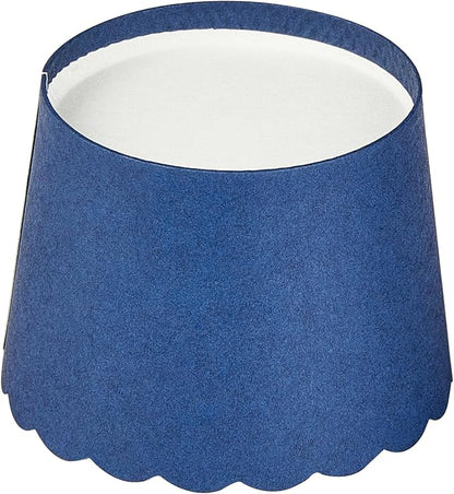 Panificio 3 Ounce Cupcake Wrappers, 200 Scalloped Baking Cups - Oven-Ready, Greaseproof, Midnight Blue Paper Cupcake Liners, Disposable, For Birthdays, Baby Showers, Or Weddings - Restaurantware