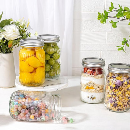 WELLIFE Wide Mouth Mason Jars, 2 Pcs Wide Mouth Mason Jars 32 OZ for Preserving,Jam,Honey,Wedding Favors,Sauces,Meal Prep,Salad,Yogurt & Decor
