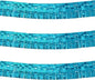 Thick 10 Feet by 15 Inch Turquoise Foil Fringe Garland - Pack of 3 | Shiny Metallic Tinsel Banner for Parade Floats, Bridal Shower, Wedding, Birthday, Christmas | Wall Hanging Drapes (3)