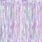2 Pack Iridescent Purple Foil Fringe Curtains, Glittering Tinsel Streamers Party Decorations,Mermaid Fringe Backdrop for Gir's Birthday, Bachelorette, Baby Shower Theme Party